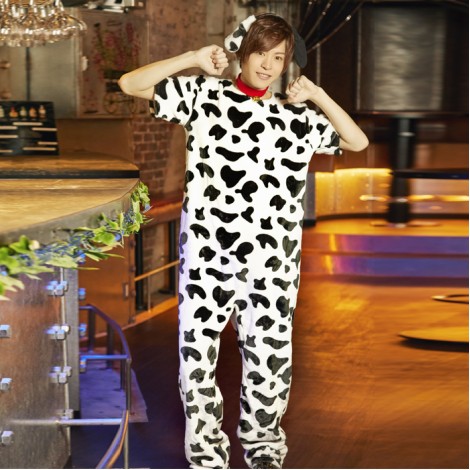 カチューシャ・チョーカーつきダルメシアン柄つなぎ