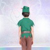 【キッズ】とんがり帽子つきピーターパン風緑×茶セットアップ