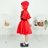 【キッズ】ケープつきコルセットデザイン赤ずきんワンピース