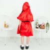 【キッズ】ケープつきコルセットデザイン赤ずきんワンピース