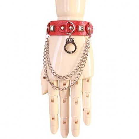 チェーンつきスタッズつきブレスレット