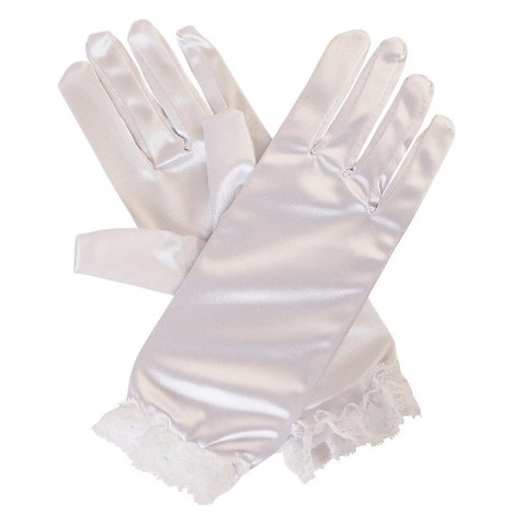 レース付きサテンショートグローブ