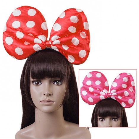 LEDビッグ水玉リボンカチューシャ