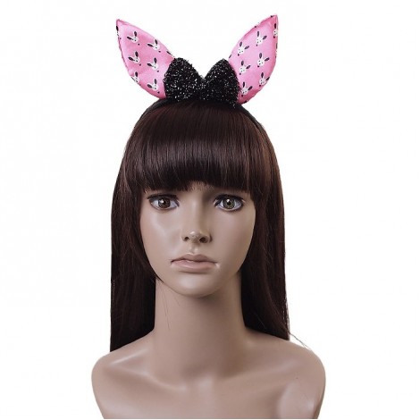 LEDウサギ柄ウサギ耳カチューシャ