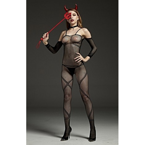 リボン巻き風ボディタイツ