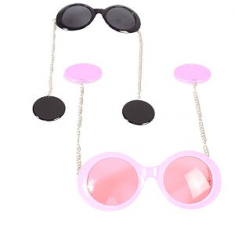 丸プレートチャームつきサングラス