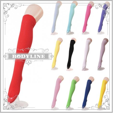 カラー無地ニーハイソックス