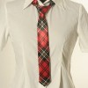赤タータンチェックネクタイ