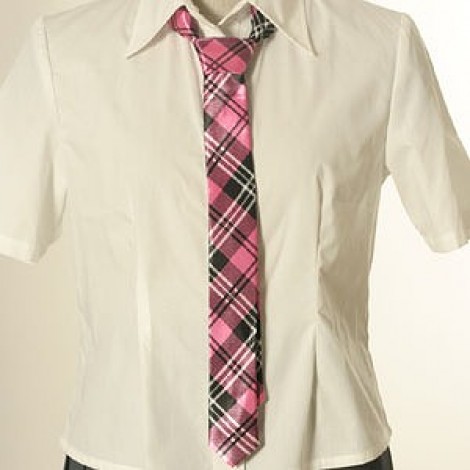ピンクタータンチェック柄ネクタイ
