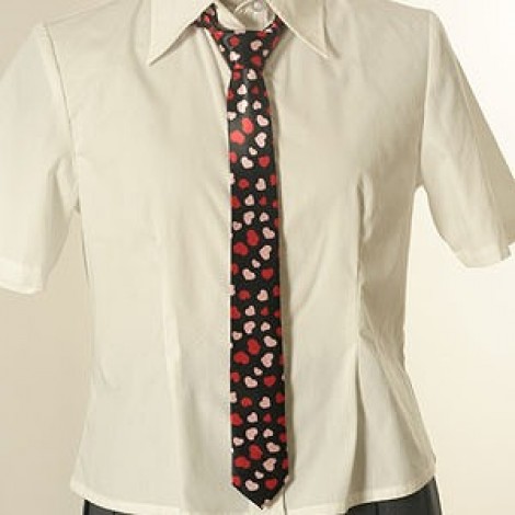黒地×ハートいっぱいネクタイ