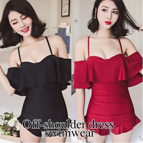 オフショルワンピ風水着