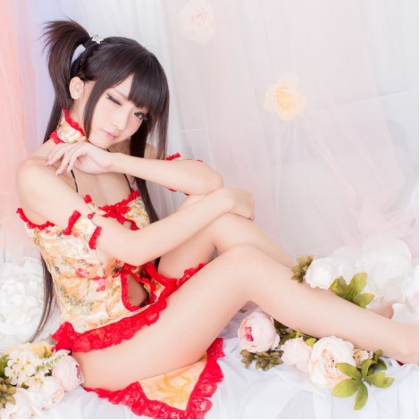 【lick×lick】チョーカー・腕飾りつき燕尾ベアトップチャイナ