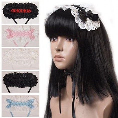 カットレースリボンヘッドドレス