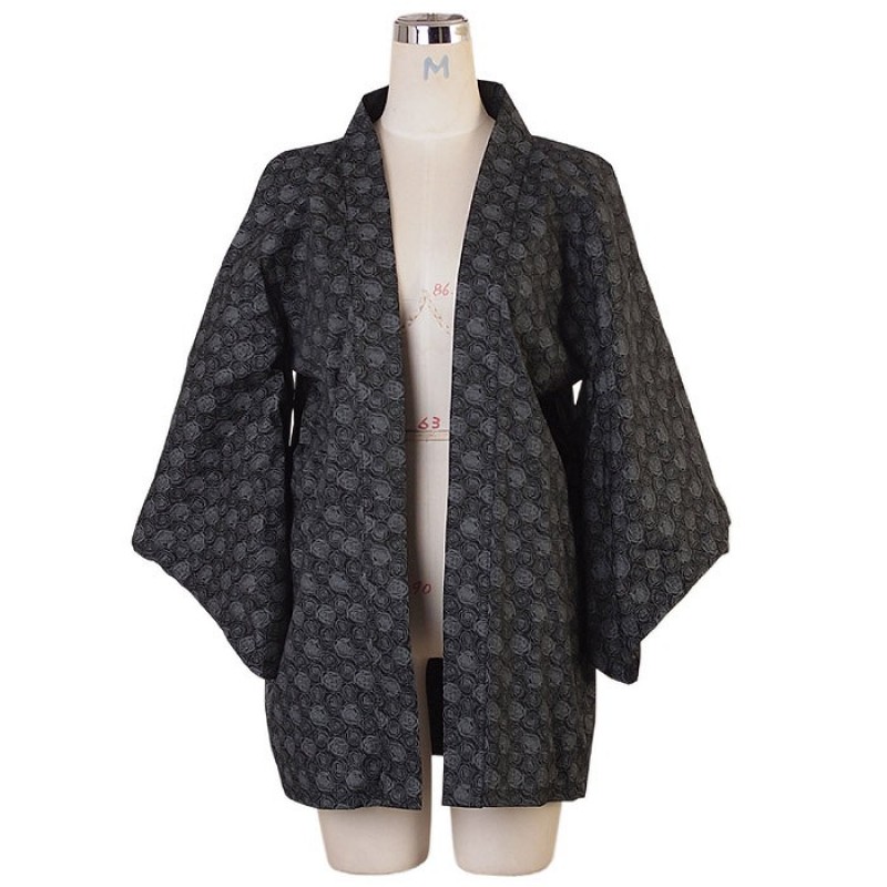 グレー薔薇柄�...