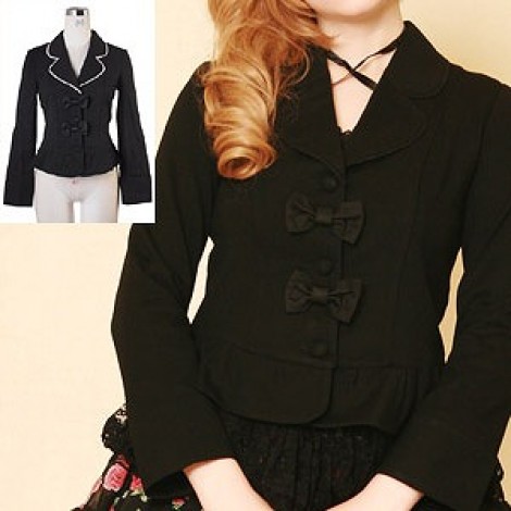 レースパイピングペプラムジャケット