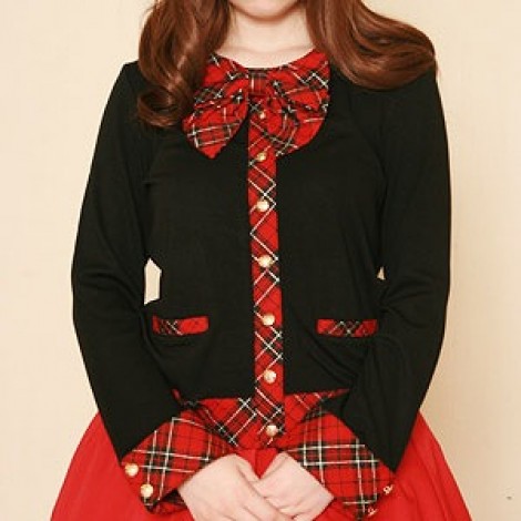 スクール調カットソージャケット