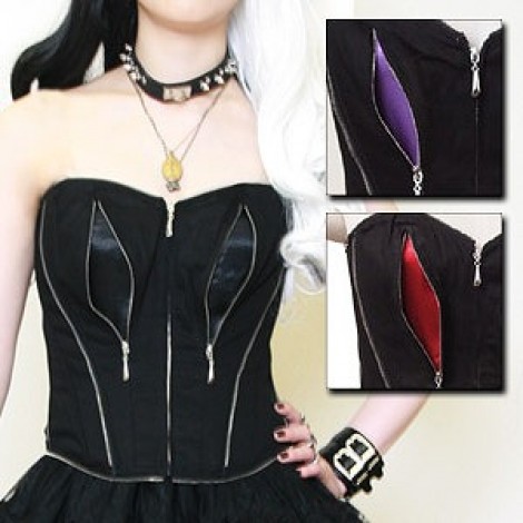 ジップパンキッシュコルセット