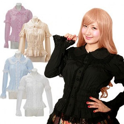 ウエストシャーリングブラウス