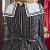 渋色ストライプワンピース