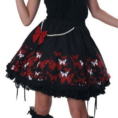 パールチェーンリボンつきバタフライスカート