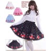 チェリーハート柄ティアードスカート