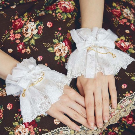 レースとリボンのお袖とめ