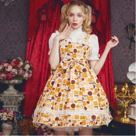 ビスケット敷き詰めジャンパースカート