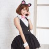 猫耳カチューシャ・しっぽつきシャツドッキングワンピース