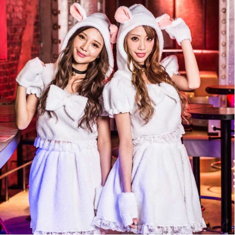 チョーカー・ハンドカバーつきひつじ擬人化ボアセットアップ