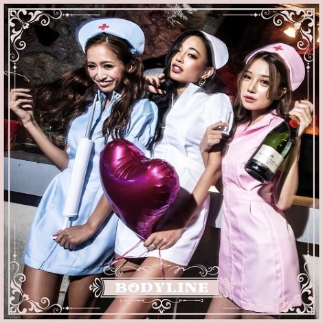 フロントファスナーパフ袖ナース