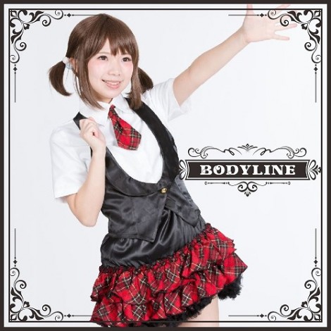 アイドル風シャツドッキング型ワンピース