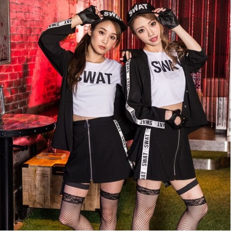 拳銃・グローブつき韓国風ライン入りジャージSWAT7点セット