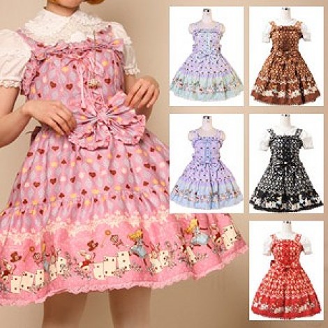 トランプアリスパレード柄ジャンパースカート(B)