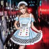 トランプマークと編み上げエプロンのアリス風オフショルメイド服