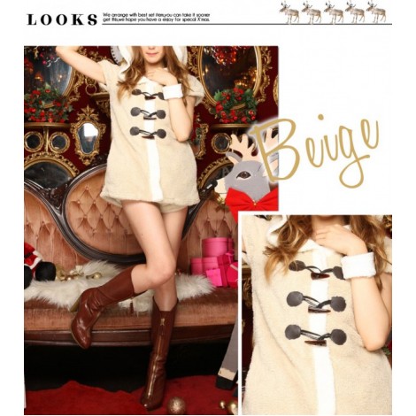 6042半袖トナカイジャケットワンピ