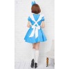 リボンカチューシャつきブルーアリスワンピース