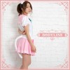 猫耳カチューシャ・しっぽつきパフスリーブセーラー服