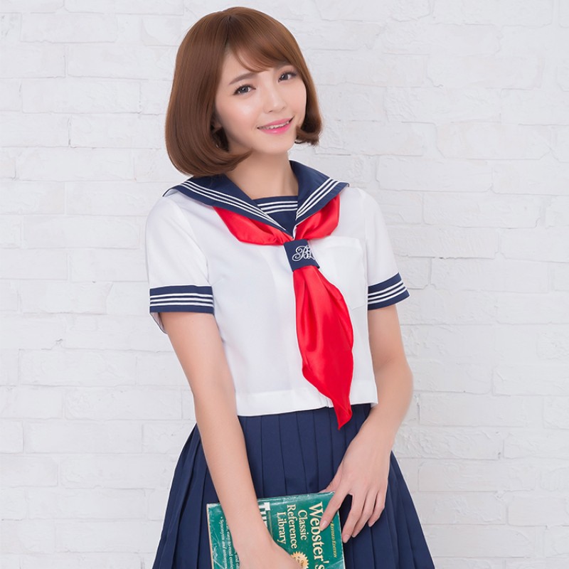 紺×白×赤スカ�...