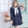 紺×白スカーフセーラー服