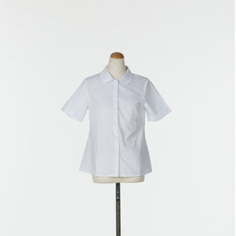 パーツアイテム レディース丸衿ブラウス半袖