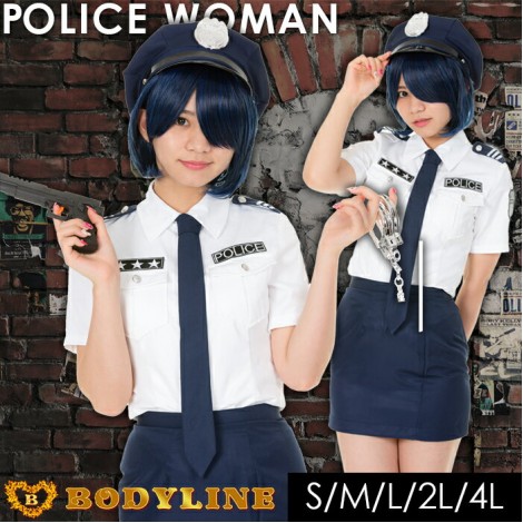 手錠付きホワイトシャツポリス6点セット