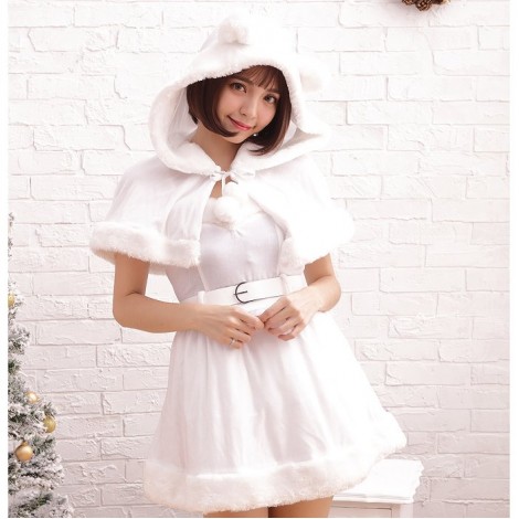 猫耳ケープ・しっぽつきサンタコスチューム