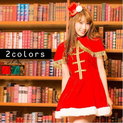 ミニハットつきマーチング風サンタコスチューム