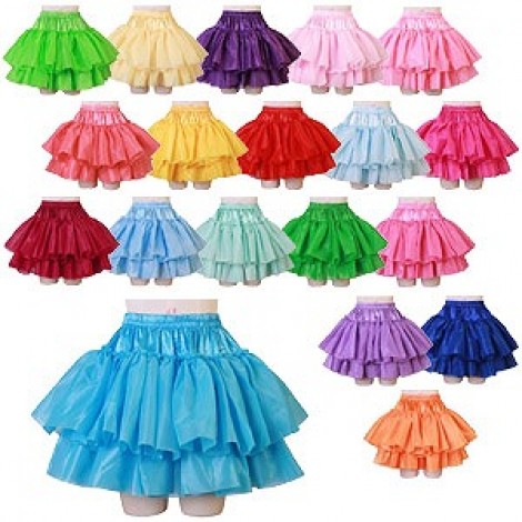 2段フリルのカラーパニエ