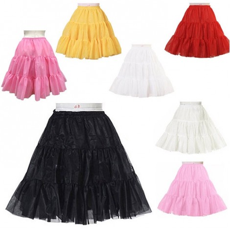 ミディアム丈の3段ティアードパニエ